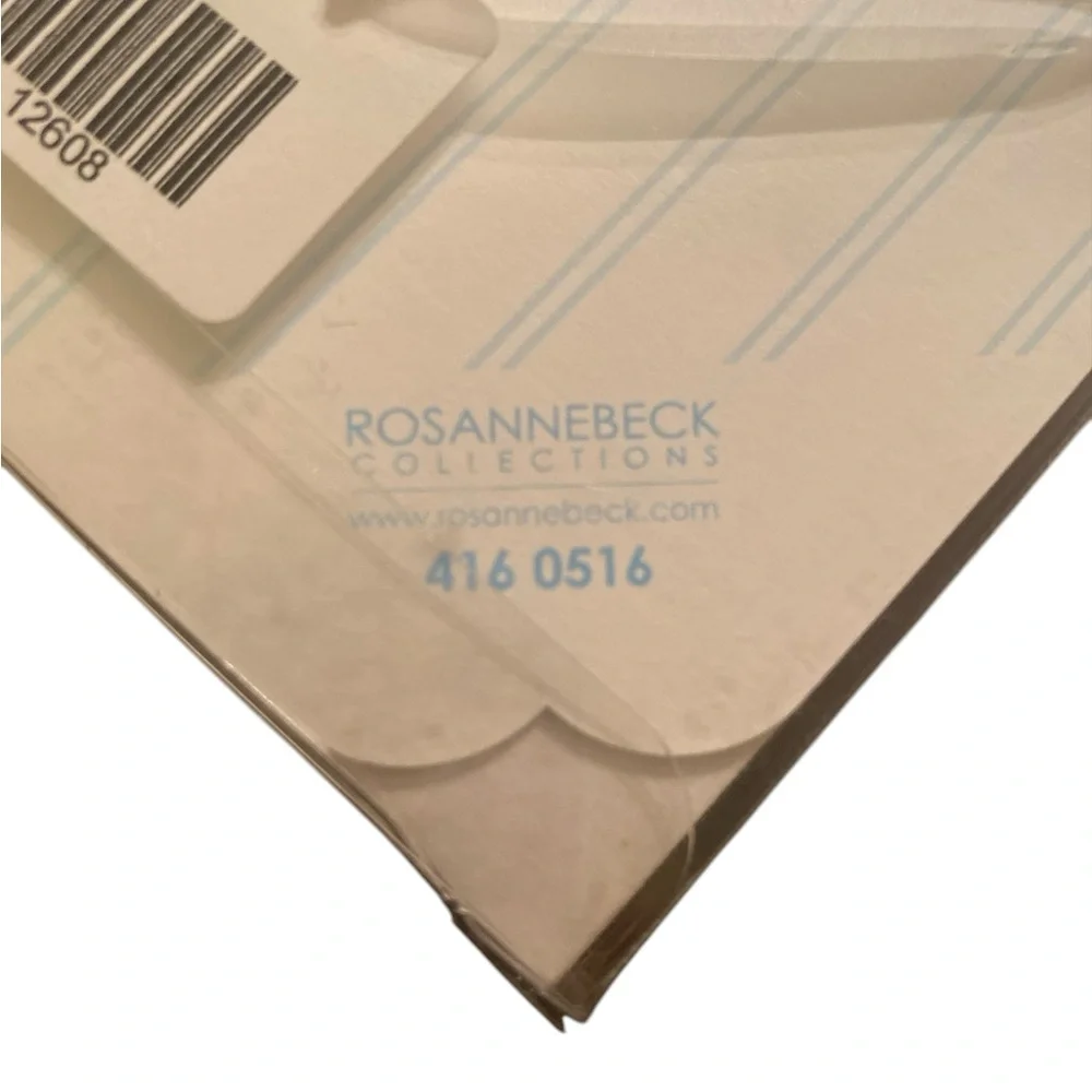 2/$18 Rosanne Beck- Blue Checkered Baby Bib Invitations- Set of 10